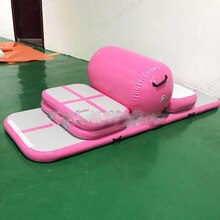 A Set 4 Air Track & 1 Pump Inflatable Water Trampoline Airtrack Gymnastics Mat For