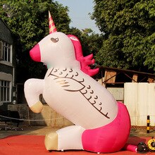 Customized 4m 5m 6m Height Giant Inflatable Unicorn Large Horse Toys