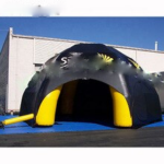 Style Black Inflatable Spider Dome Tent With Removable Wall Full Covered Air Structure Outdoor Garage For Trade Show