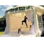 White Inflatable Wedding Bouncer Bounce House Jumping Castle Bed Bouncy