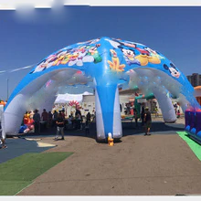 Huge 10m Diameter Inflatable Spider Tent With Full Color Printing Cover Party Station Air Dome Marquee Event Shelter