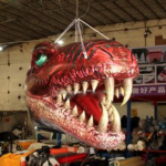 Customized 1 5m Length Big Inflatable Dinosaur Head Model Toys