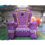 Door Purple Inflatable Throne Chair King And Queen Sofa Bounce For