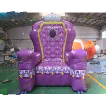 Door Purple Inflatable Throne Chair King And Queen Sofa Bounce For