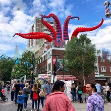 Halloween Festival Red Giant Inflatable Octopus Tentacle Arm Leg For Event Stage Party Decoration