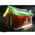 Door Led Light Giant Inflatable Christmas House For Commercial Santa Grotto
