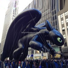 Outlet 3 5 7m Inflatable Black Dragon Cartoon Bespoke Flying Cat With Wings Decoration