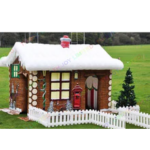 To Door Christmas Decoration Inflatable House Products 4x3m Giant Santa Grotto