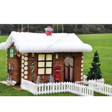To Door Christmas Decoration Inflatable House Products 4x3m Giant Santa Grotto