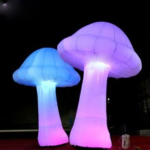 Multipurpose 3mh Inflatable Mushroom Model With Led Lighting For Park Or Shop Decoration Design Toy