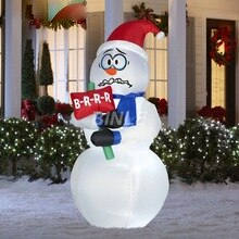 Holiday Ornament 20ft Giant Airblown Led Animated Inflatable Snowman Christmas Decoration For Home Yard