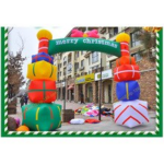 6m 20ft Inflatable Gift Boxes Arch For Christmas Events Decoration Outdoor Archway Large Merry With Blower