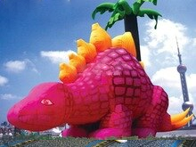 Hot Outdoor Promotion Pink 8m Giant Inflatable Dinosaur For Display