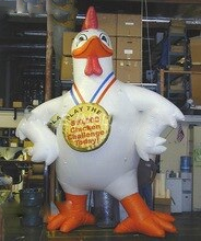 Customized Giant Animal Model Inflatable Rooster Chicken Cock Mascot Balloon For Advertising