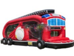 Innovative Artistic Design Fire Truck Inflatable Trampoline