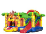 Outdoor Indoor Small Children's Playground Tiger Theme Combo Inflatable Bouncer Slide Castle