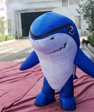Personalized 1 8 Meters High Inflatable Shark Costume Mascot Toys