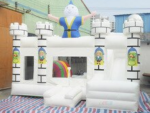 Hot Ocyle Best-selling White Inflatable Clown For And Slide Combination Bouncing House