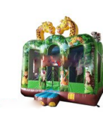 Forest Animal Cartoon Jumping Bed Small Inflatable Castle