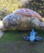 3m 10ft Outdoor Cute Giant Inflatable Sea Turtle For Ocean Park Activity