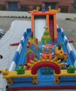 Customized Inflatable Slide Trampoline Combination Children's Fun City Bouncer