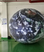 Giant Inflatable Earth Globe With Led Moon Ball Ground Planets Balloon Light For Events