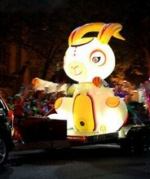 Super Led Lighting Giant Inflatable Easter Bunny Cute Rabbit For Parade Decoration