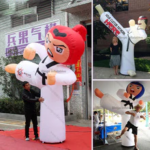 Personalized 3m Tall Big Taekwondo Inflatable 10 Feet Height For Decoration Toys