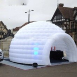 Popular White Disco Led Lighting Inflatable Igloo Dome Tent For Party Events