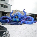 Popular 8m 26ftw Concert Stage Decoration Giant Inflatable Octopus Dome Tent Outdoor Tentacles For Dj