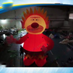 Christmas Decorations Miser 6m 8m 10m Giant Inflatable Heat With Led Light