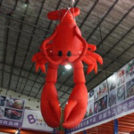 Promotion Price 3mh Inflatable Lobster Ceiling Hanging Cartoon For Display Toys