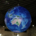 Unique 2m High Inflatable Hanging Earth Balloon Air Characteristic Globe Planet Ball For Education Decorative Toy
