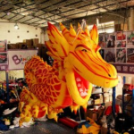 Style 6m Inflatable Dragon For Event Decoration Ceiling Hanging Blow Up Golden Display Toys