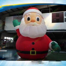 Door Outdoor 8m High Giant Inflatable Santa For Big Claus Father Cartoon Christmas