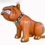 Giant Outdoor Animal Model Inflatable Bulldog Replica Advertise Balloon Sitting Dog With Blower For Uk