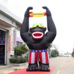 Commercial 6 Meters High Inflatable Orangutan For Amusement Park Decorcation Animal Theme Blow Up Display Toys
