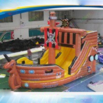 7x4m Giant Inflatable Pirate Ship Slide