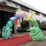5x3 4m High Inflatable Dinosaur Archway Inflated Arches For Amusement Ride Theme