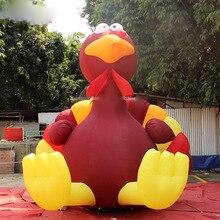 Outlet 3 6x3x3 7m Inflatable Turkey Cartoon Aerated Custom Made Chicken Rooster Printing Advert For Event