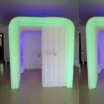 Color Led Lighting Portable Inflatable Photo Booth Air With Strips Around And Fan