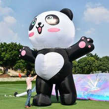 5 Meters Height Inflatable Lovely Panda Cartoon Individualized Animal Model Toy For Event