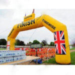 Unique Yellow Inflatable Finish Line Race Arch Start For Uk