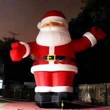 Personalized 3x7 3x8mh Giant Inflatable Santa Claus For Decoration Standing Type Blow Up Display Toys