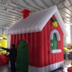 Exquisite 3x3x4 Meters Inflatable Christmas House With Led Lights For Decoration Inflabke Display Toys
