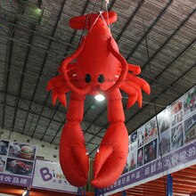 3m Length Red Lobster Simulated Marine Creatures Inflatable Hanging Decor For Kid Toys