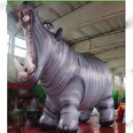 Customized Vivid Giant Inflatable Hippo Animal Balloon For Events