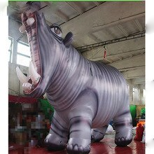Customized Vivid Giant Inflatable Hippo Animal Balloon For Events