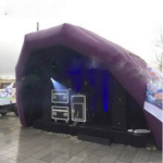 Medium Size 7x4x4m Purple Inflatable Stage Cover Roof Giant Marquee For Concert Music Festival