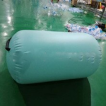 Mint Green Inflatable Air Roller On Customized 100cmx60cm 100cmx85cm Barrel For Gymnastics Training Gym